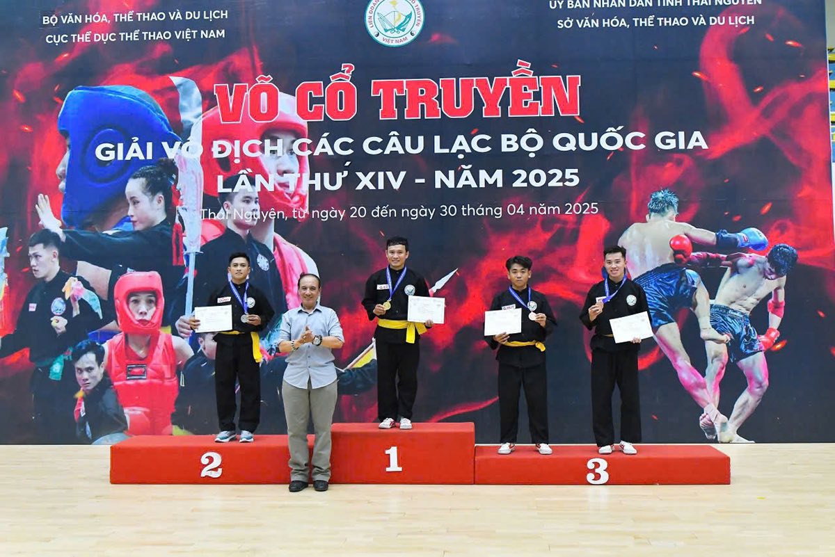 Đồng Nai tiếp tục gặt hái vinh quang với 2 Huy chương Vàng tại Giải CLB Võ cổ truyền Quốc gia 2025.jpg