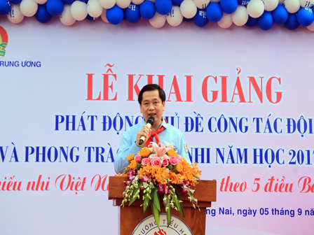 đc Nguyễn Long Hải - Bí thư BCHTWĐ phát động chủ đề công tác đội và phong trào thiếu nhi.JPG